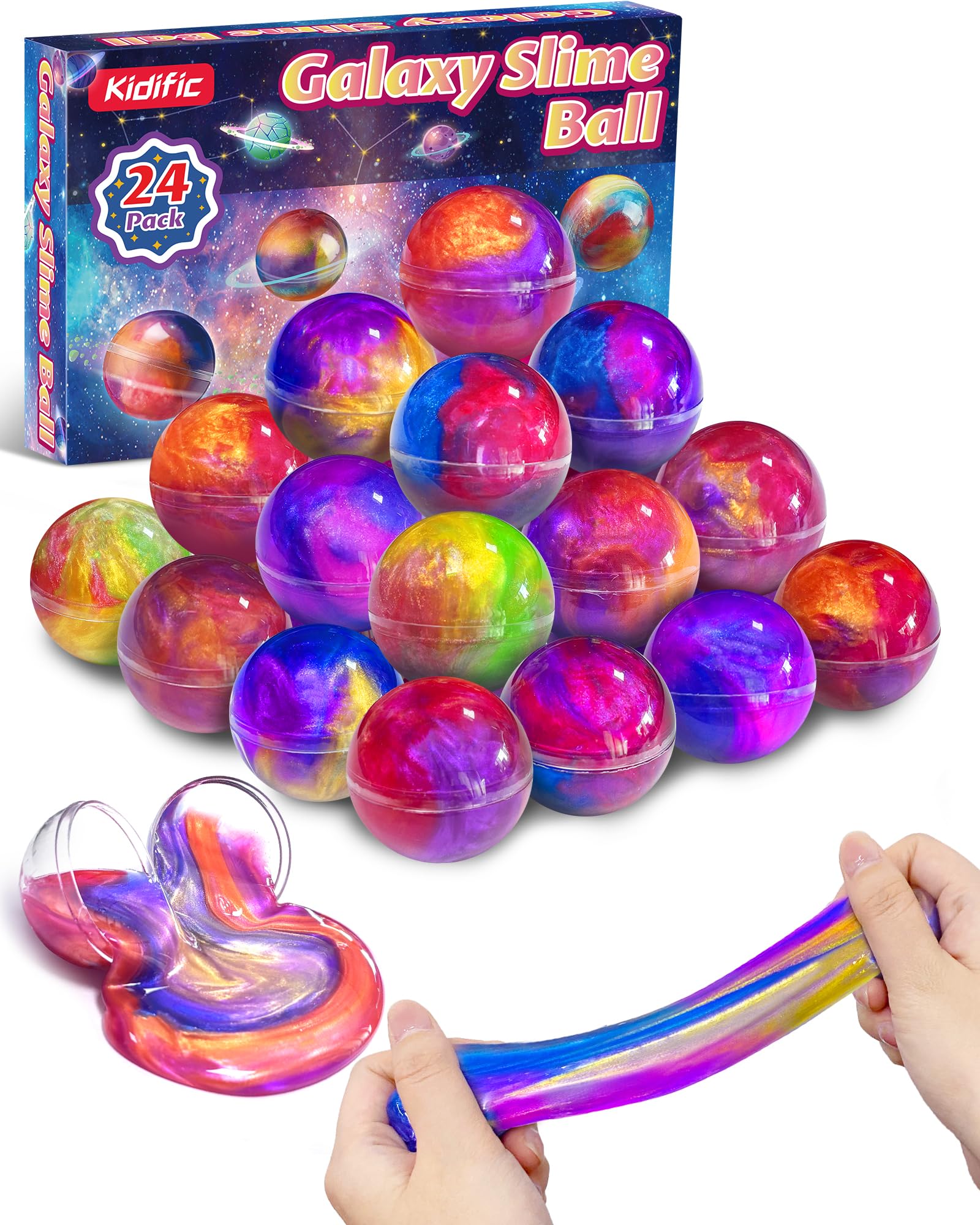 Photo 1 of * missing seven *
24 Pack Galaxy Slime Party Favors, Non-Sticky, Stress Relief Treasure Box Toys for Classroom Prizes Party Supplies, Student Gifts Goodie Bags Stocking Stuffers for Kids Boys Girls 4-8, 8-12