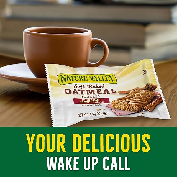 NATURE VALLEY SOFT BAKED OATMEAL SQUARES, CINNAMON BROWN SUGAR, 20 BARS, 24.8 OZ