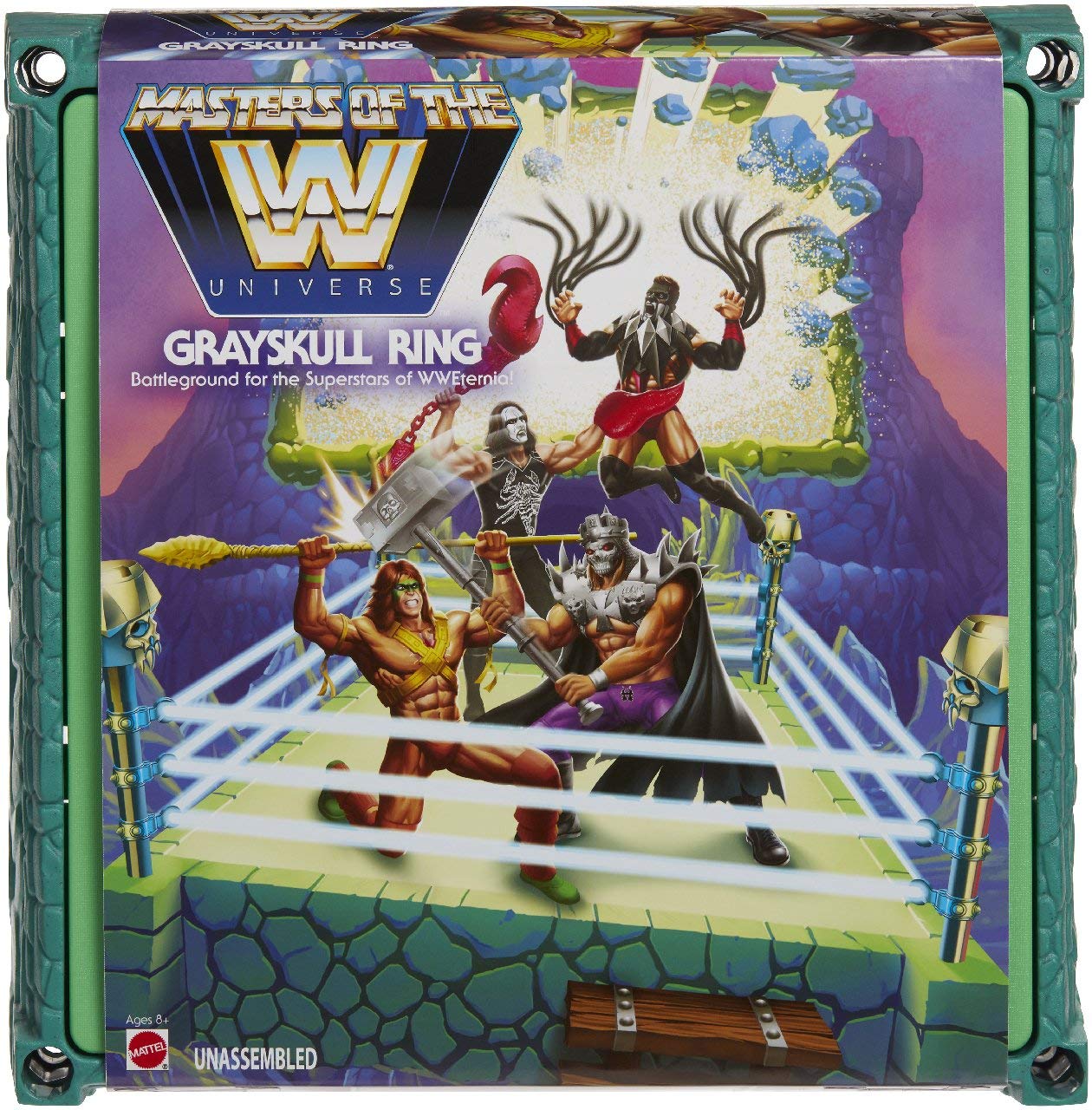 WWE Grayskull Ring Playset Masters of The Universe Motu M.o.t.u. Walmart Exclusive 34x34cm