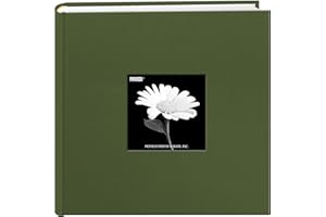 PIONEER PHOTO ALBUMS Fabric Frame Cover Photo Album 200 Pockets Hold 4x6 Photos, Herbal Green