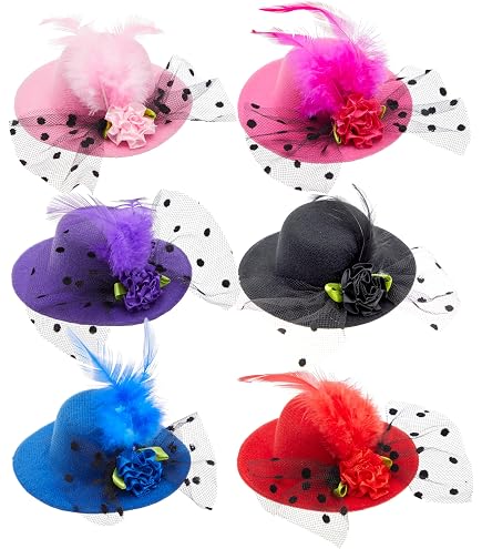 Amazon.com: 18 Pieces Mini Hat Hair Clips Mini Tea Party  display picture 1