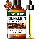 KUKKA Cinnamon Essential Oils - 4 Fl Oz - for Hair, Skin, Diffuser, Aromatherapy & DIY Soap Making Scent