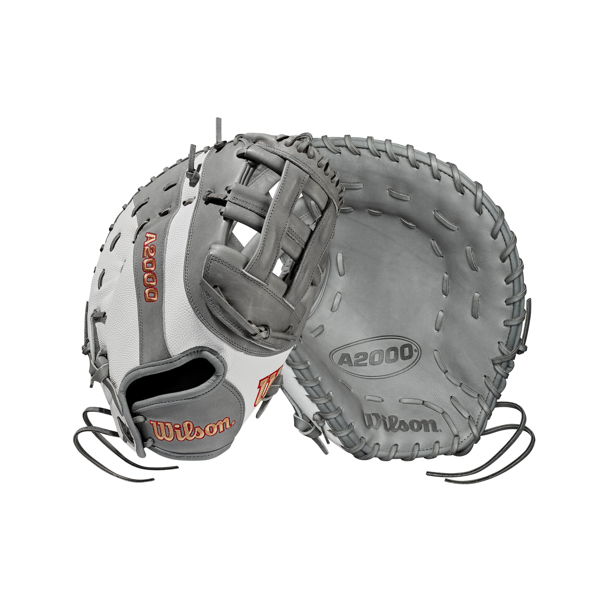 Wilson A2000 Fastpitch FastpitchFirst Base w/SuperSkin (First Base) - Right Hand Throw,12.5",Grey, Large, WBW100219125