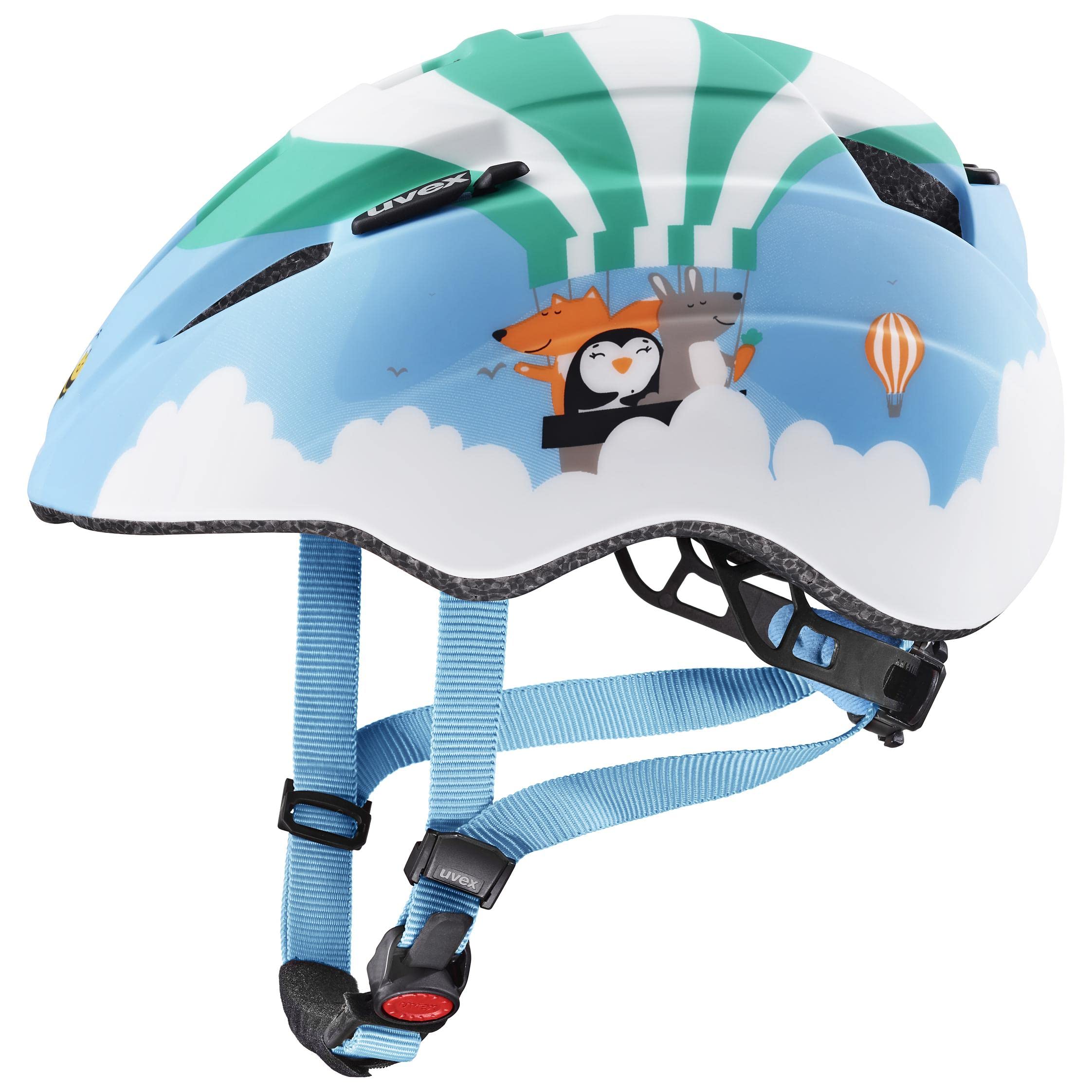 uvex kid 2 cc - lightweight kids bike helmet - individual fit - upgradable with an LED light - ballon matt - 46-52 cm