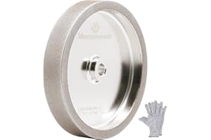 MORESUPERHARD CBN Grinding Wheel 6 inch,180 Grit,1/2" Bore,1" Wide,for All Kinds of 6 inch Bench Grinders,for Sharpening High Speed Steel Tools Woodturning Tools(180 Grit)