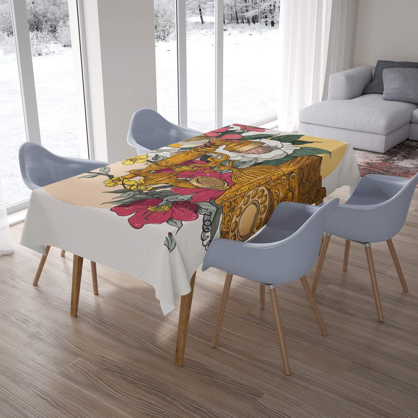 Bonamaison Kitchen Decoration, Tablecloth, 140cm x 200cm - Designed and Manufactured in Turkey