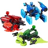 Zing Klikbot Megabots 3 Pack - Poseable Robot Action Figures for Kids 6+ | Stop Motion Animation, 2 Transformable Forms Each, Stikbot Studio App Compatible, Articulated Collectible Set