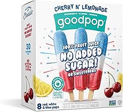 GoodPop - Organic Cherry N' Lemonade Assorted Freezer Pops - 100% Fruit Juice, No Artifical Dyes or Flavors, No Added Sugar, 