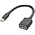 Cable Matters Mini DisplayPort (Thunderbolt&trade; 2 Port Compatible) to DisplayPort Male to Female Adapter in Black - 4K Resolution Ready