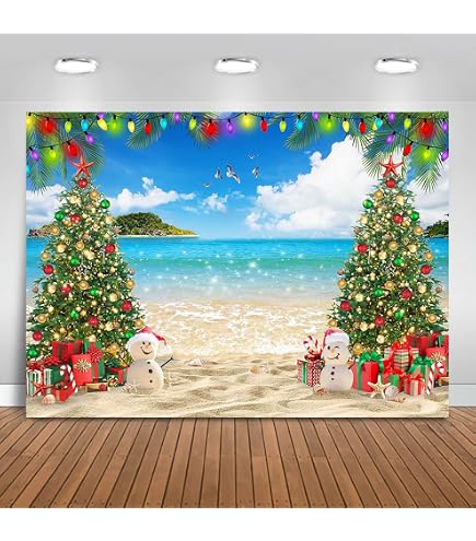 LIVUCEE 7x5ft Hawaiian Beach Photography Backdrop Summer Tropical Luau Palm Floral...