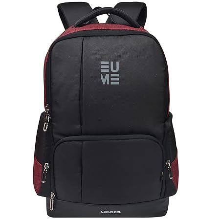 EUME Lexus 22 LTR Laptop Backpack for 15.6 inch Laptop and Nylon Water Resistance Backpack - (Maroon)