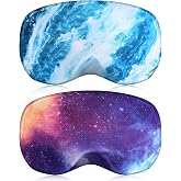 FINPAC 2 Pieces Ski Goggle Cover Sleeve | Microfiber Protective Lens Scratch Dust Protection Storage for Travel Apres