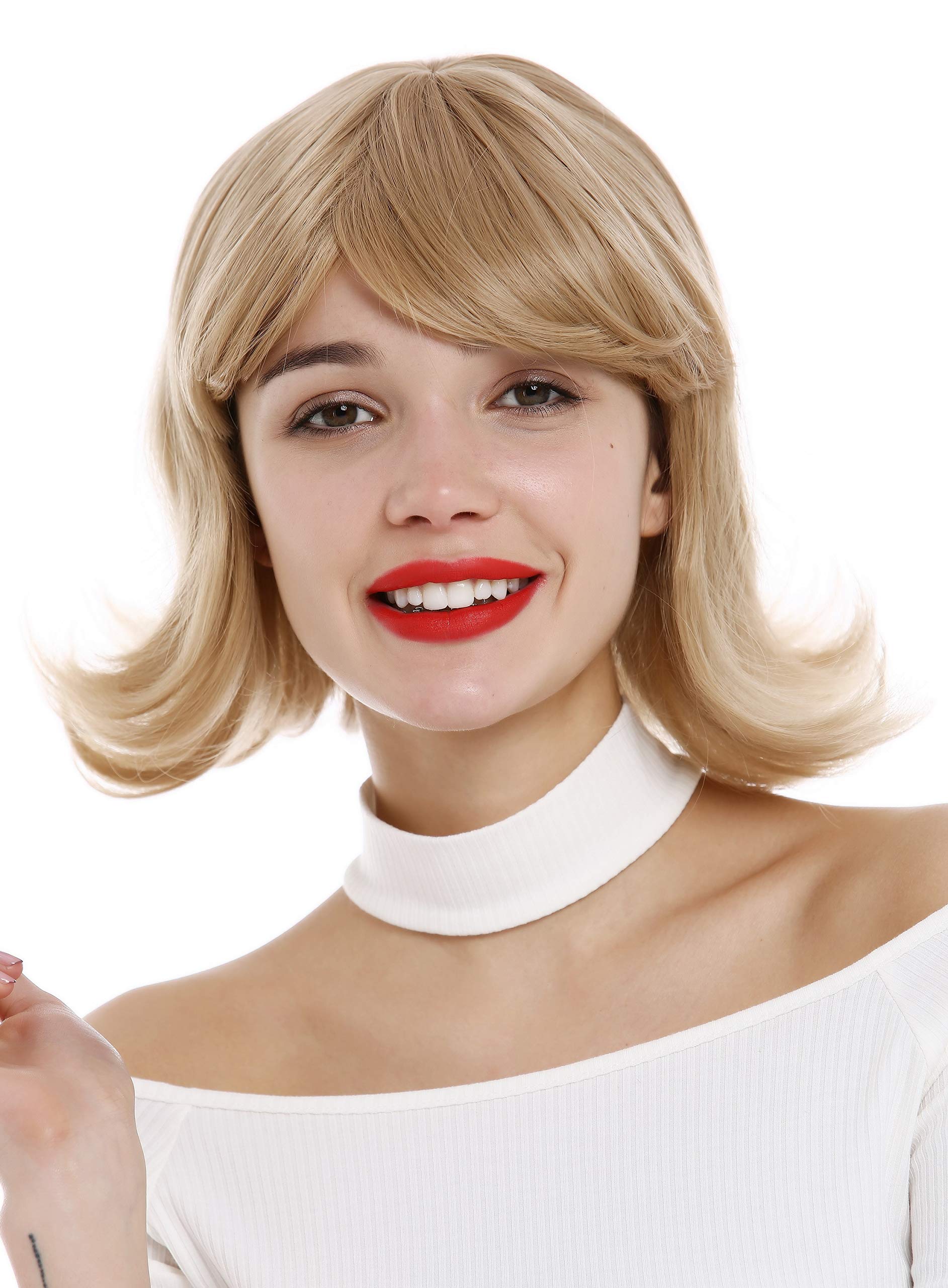 WIG ME UP - GF-W1326-18LIGHT Lady wig flippy lob 60s 90s vintage retro style straight with bouncing tips medium blond