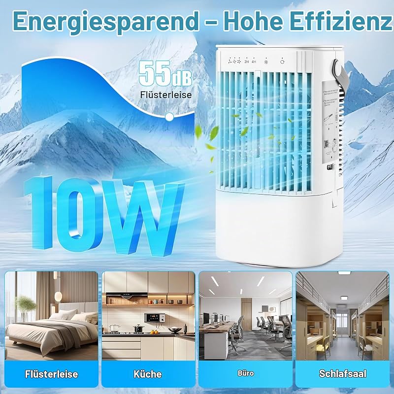 Mobile Ventilator mit 900ml Wassertank 2/4 h Timer — Foto 7 von 8