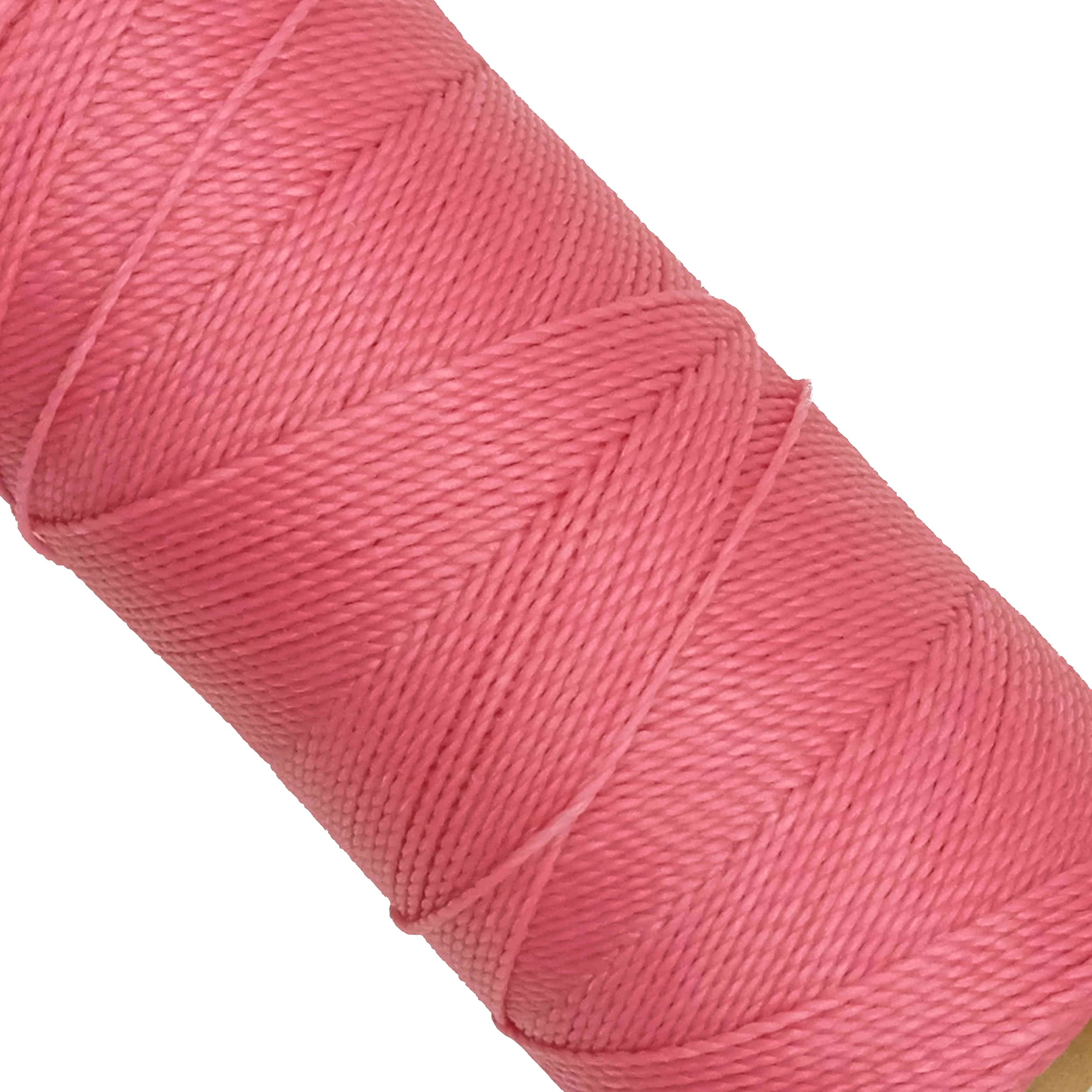 Linhasita Waxed Thread 100 g / 170 m Polyester 1 mm Thick Macrame, 30 ColoursGum Pink