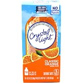 Crystal Light On-The-Go Drink Mix Packets, Zero Sugar Powdered Water Enhancer, Natural Flavor Low Calorie Beverage Mix, Powdered Soft Drink Mix for Flavorful Hydration, Classic Orange, 0.13 Ounce Packets, 10 Count (Pack of 1)