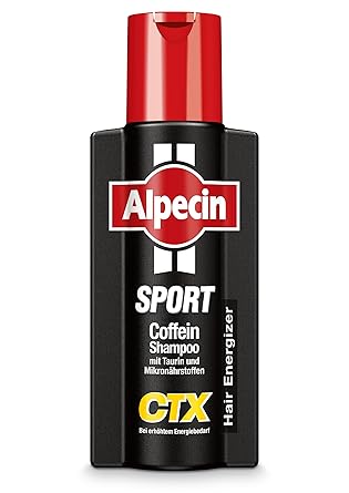 Alpecin Sport Coffein-Shampoo CTX 1x250ml - Bei sportlicher Belastung, Lädt Energie für die Haarwurzeln nach