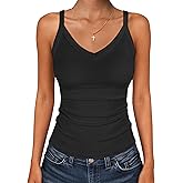 ANRABESS V Neck Tank Tops for Women Ribbed Knit Camisole 2026 Summer Casual Sleeveless Slim Fitted Basic Cami Shirts Clothes