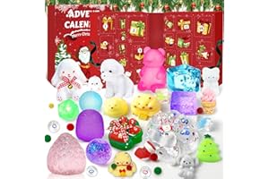 Advent Calendar 2025, 24 Days of Christmas Countdown Calendar for 24 Kawaii Squishies Toys, Surprises Sensory Fidget Toys for