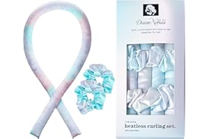 TOEAH Satin Heatless Curling Set - Hair Rollers for Heatless Curls Heatless Hair Curlers & Hot Rollers Hair Curlers to Sleep in Heatless Curling Rod Headband Heatless Curler （Dream Nebula）