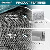 Granbest 3 Seater Non-Slip Sofa Cover Grey Thick Pet Protector All Seasons view 6