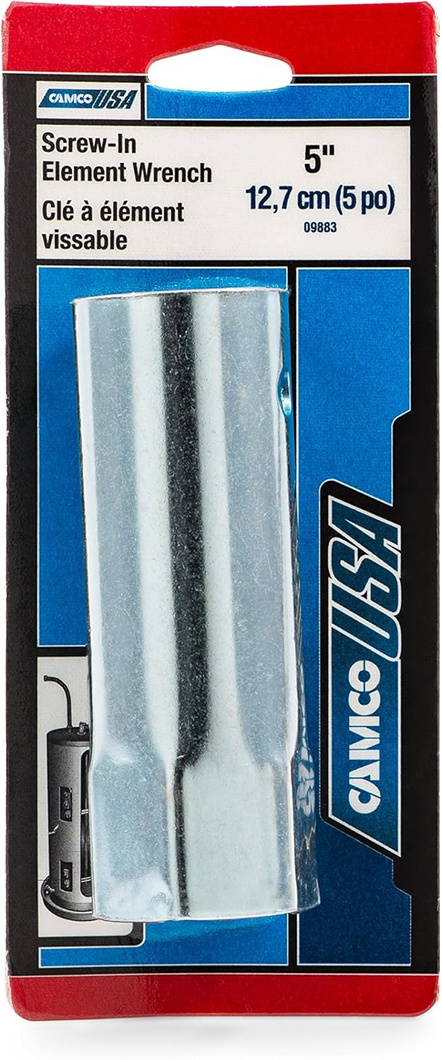 Camco 5" Residential Screw-In Water Heater Element Wrench - Fits All Standard Screw In Elements (09883): Home Improvement
