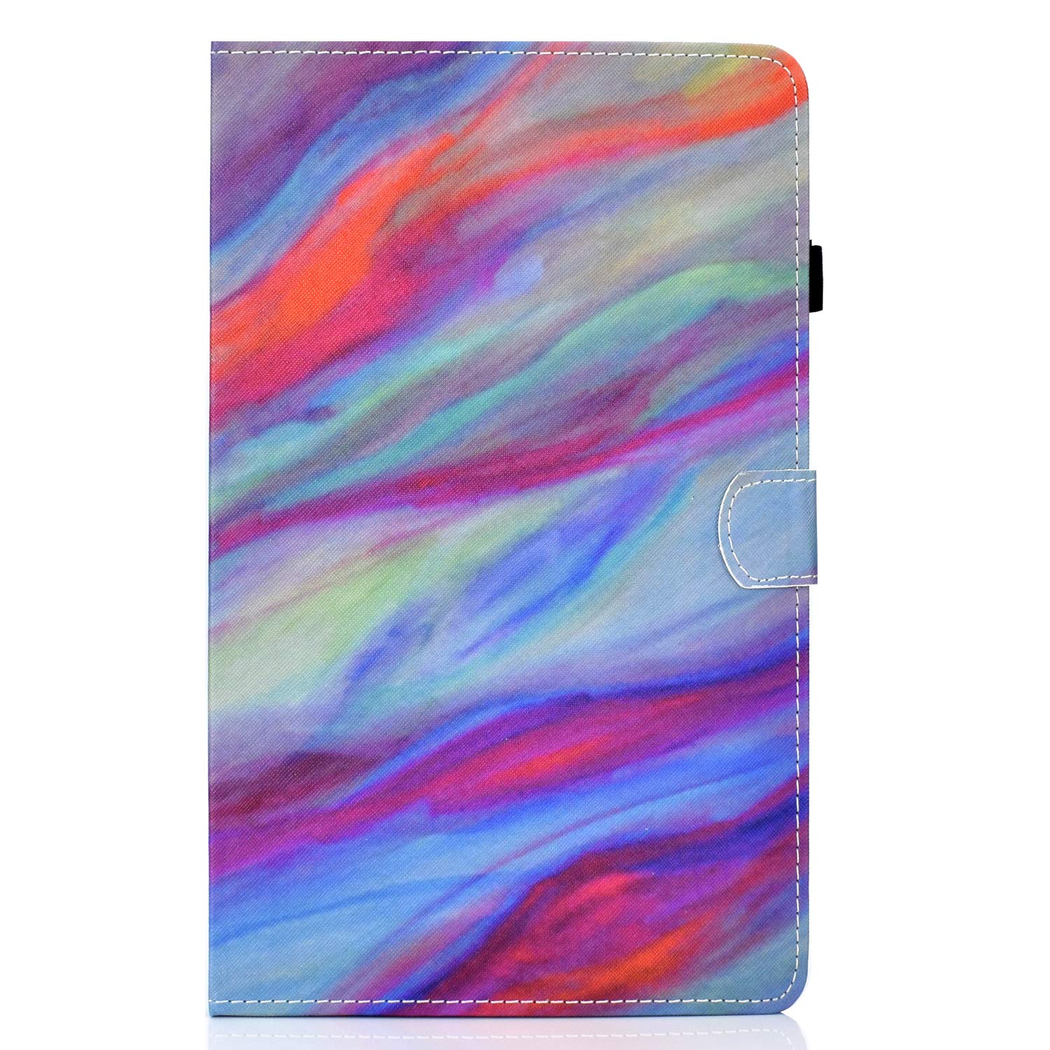 Lspcase Samsung Galaxy Tab A 10.1 Inch SM-T510 / SM-T515 (2019) Case PU Leather Flip Cover Magnetic Stand Protective Tablet Case with Auto Sleep/Wake Function and Card Slots - Watercolor