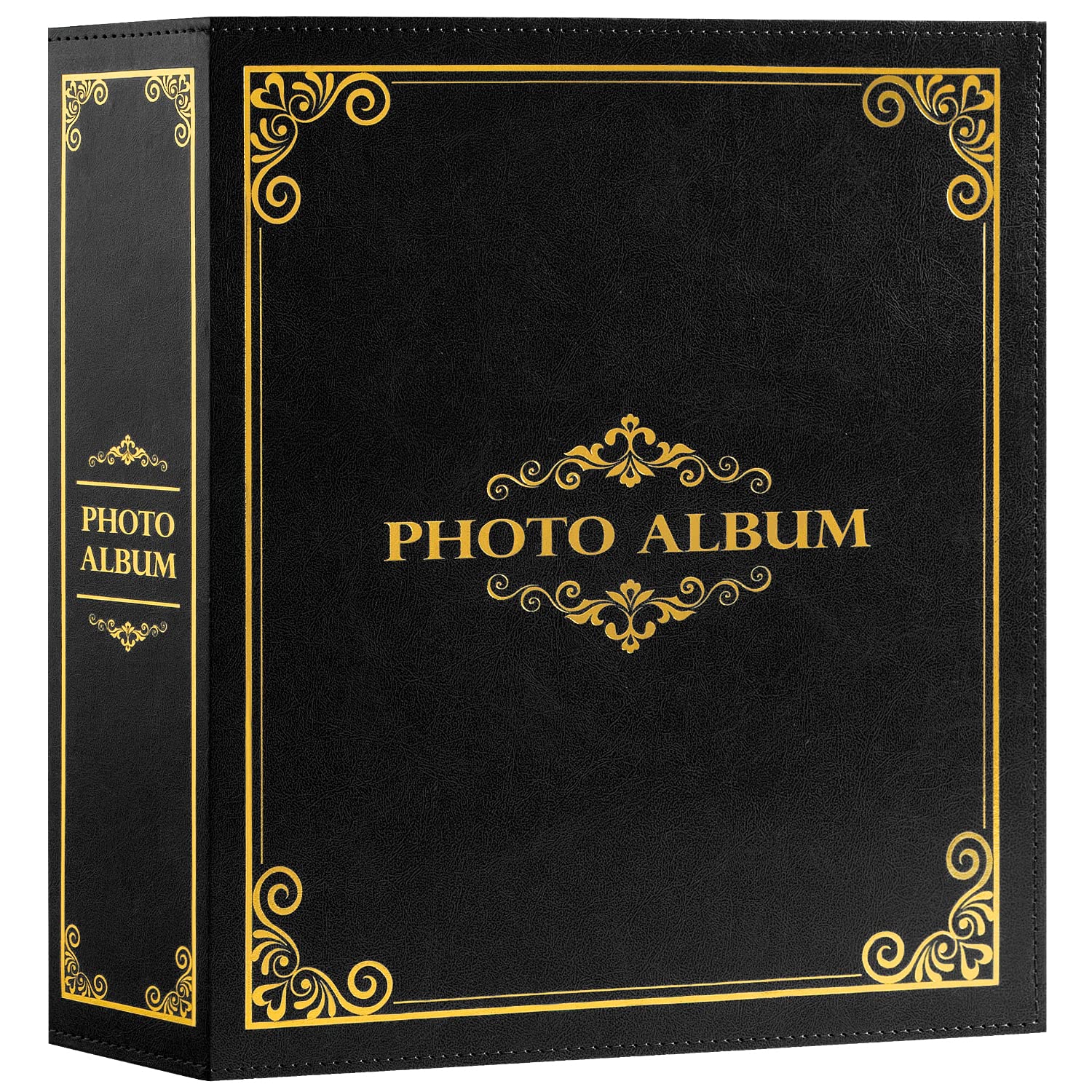 Lanpn Photo Album 6x4 Slip in, Traditional Classic Extra Large Capacity 1000 Pockets Photo Albums Holds Landscape and Portrait 10x15cm Picture Black