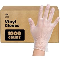 Comfy Package 100 Gants Vinyle Jetables Sans Poudre Taille Large - Cuisine Nettoyage