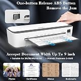 OidoZac A4 Laminator 11-in-1 with 36 Pouches Dual Hot Cold Trimmer Cutter Heads view 6