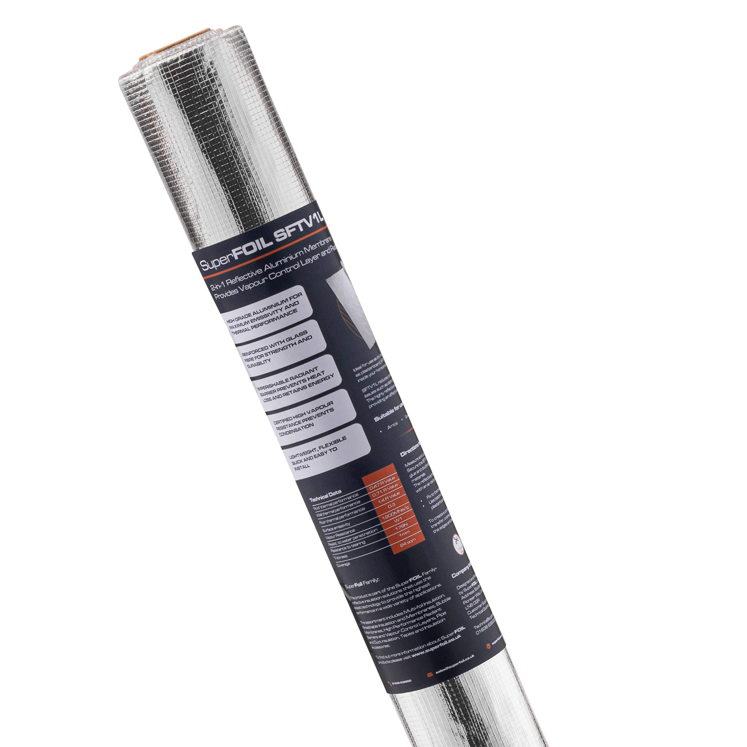 SuperFOIL Vapour Barrier & Waterproof Membrane SFTV1L (1.2m x 20m