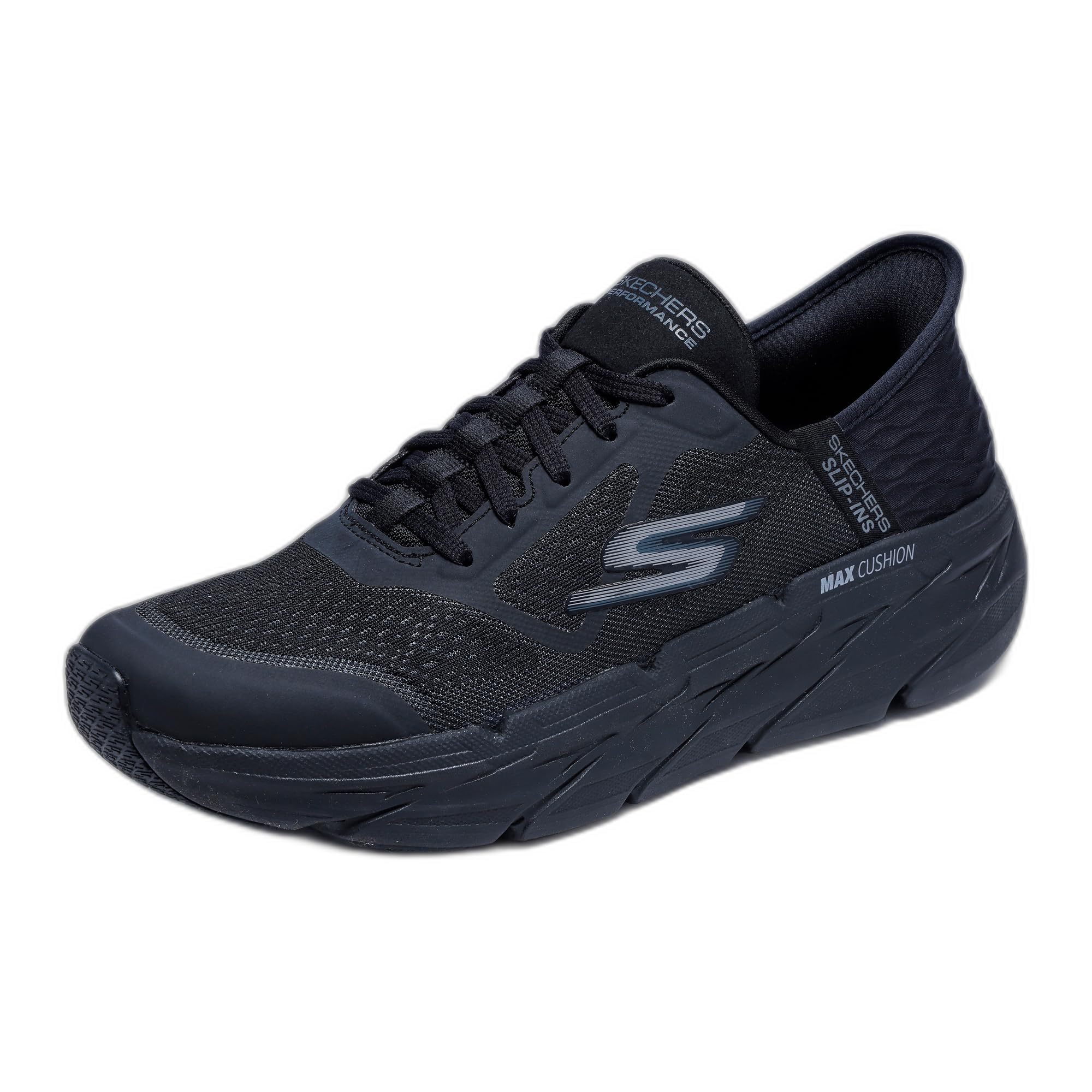 Skechers Men's Max Cushioning Slip-ins - Athletic Workout Running Walking Shoes with Memory Foam, Black, 7 X-Wide Image Skechers Men's Max Cushioning Slip-ins - Athletic Workout Running Walking Shoes with Memory Foam, Black, 7 X-Wide Image