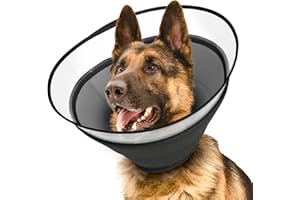 Aberatail Soft Dog Cone for Large Medium Small Dogs After Surgery, Adjustable Soft Cone Collar, Pet Recovery Cone, Dog Recovery Collars to Prevent Pets from Wounds and Rashes (Grey, X-Large)