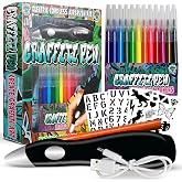 Electric Airbrush Pen, Cordless Rechargeable Electric Airbrush Sprayer, Water Colour Spray Pen, Airbrush Marker Set 12 Colors, Washable Watercolour Paints Pens Art &amp; Crafts Gift for Painting &amp; Drawing
