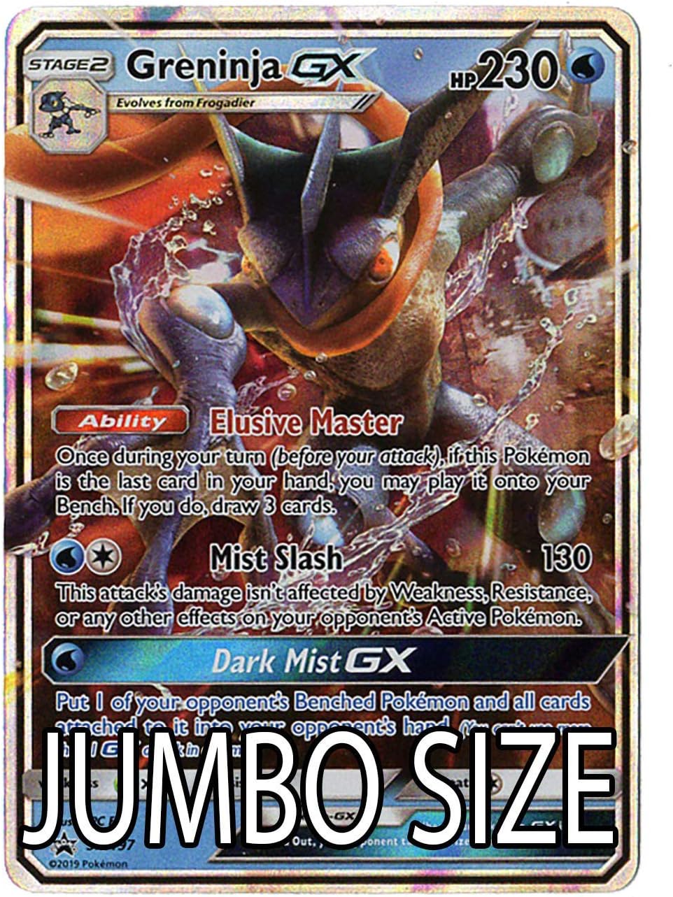 Innova Jumbo Size Greninja GX SM197 Detective Pikachu Promo Card 