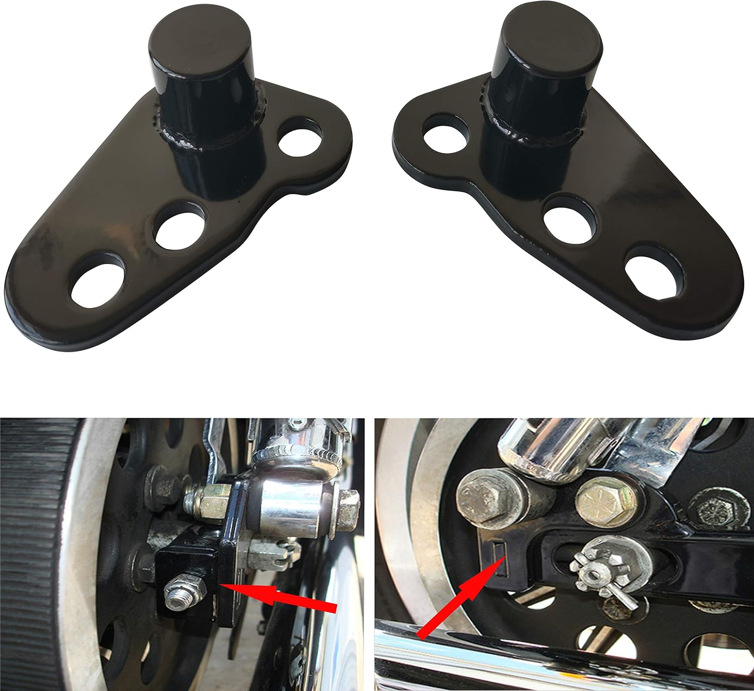 Motobiker 1Pair otorcycle Drop Kit (Black) 1" or 2" Adjustable Lowering