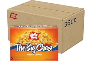 Jolly Time The Big Cheez, Cheddar Cheese Microwave Popcorn, 3.2oz Sharing Bag, 3 Bags Per Carton (The Big Cheez, 3.2 Ounce (Pack of 36))