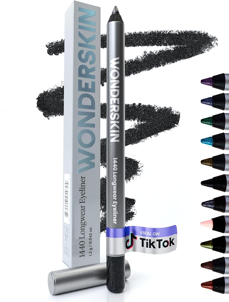 Wonderskin 1440 Longwear Black Glitter Eyeliner Pencil Waterproof Sharpenable