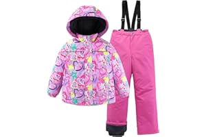 Hiheart Boys Girls Winter Ski Jacket & Pants Set 2-Piece Snowsuit