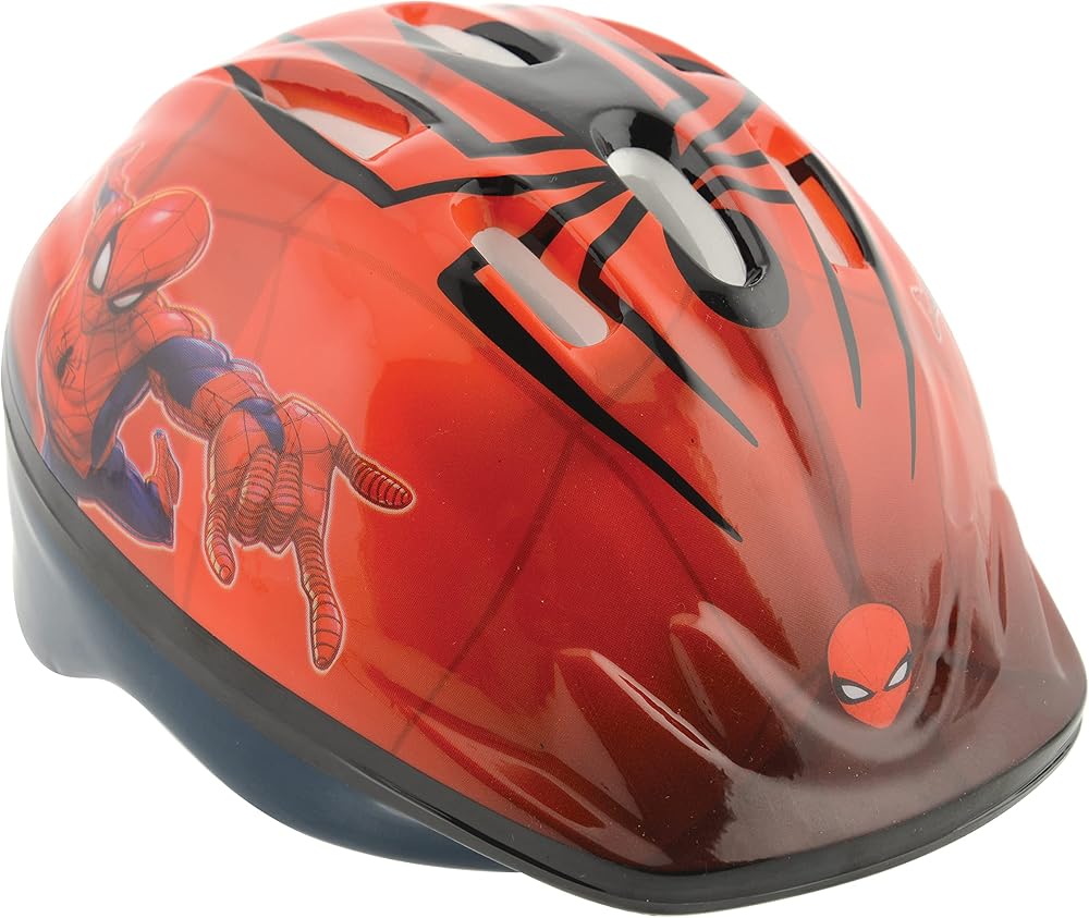 Hasbro Spiderman Safety Helmet Multi-coloured Adjustable 48cm-52cm Kids Bike