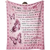 Gifts for Mom, Mom Birthday Gifts from Daughter Son, Soft Moms Throw Blanket 60" x 50" for Christmas