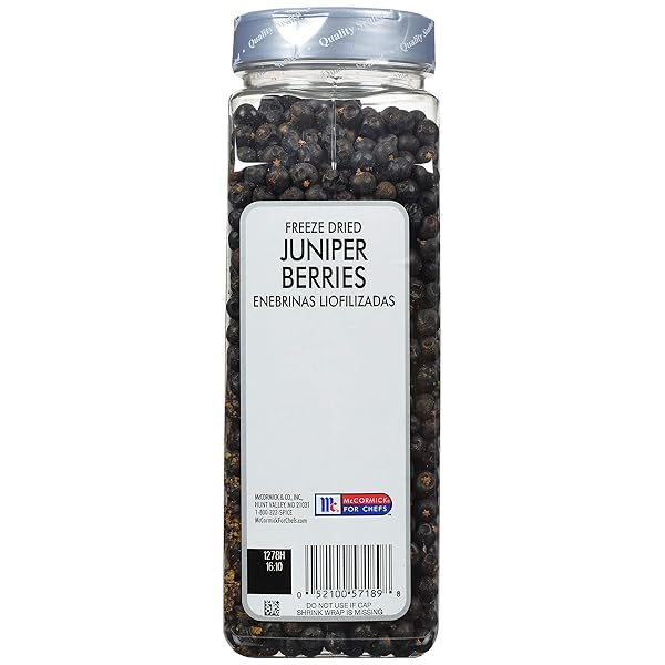 MCCORMICK CULINARY FREEZE DRIED JUNIPER BERRIES, 11 OZ – ONE 11 OUNCE CONTAINER OF DRIED JUNIPER BERRIES FOR COOKING AND BAKING, PERFECT IN SOUPS, COCKTAILS, CAKES, TEAS AND MORE