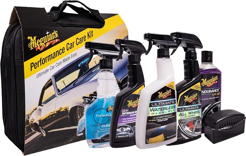 Meguiar's Performance Car Care Kit Cleaning Kit with Storage Bag