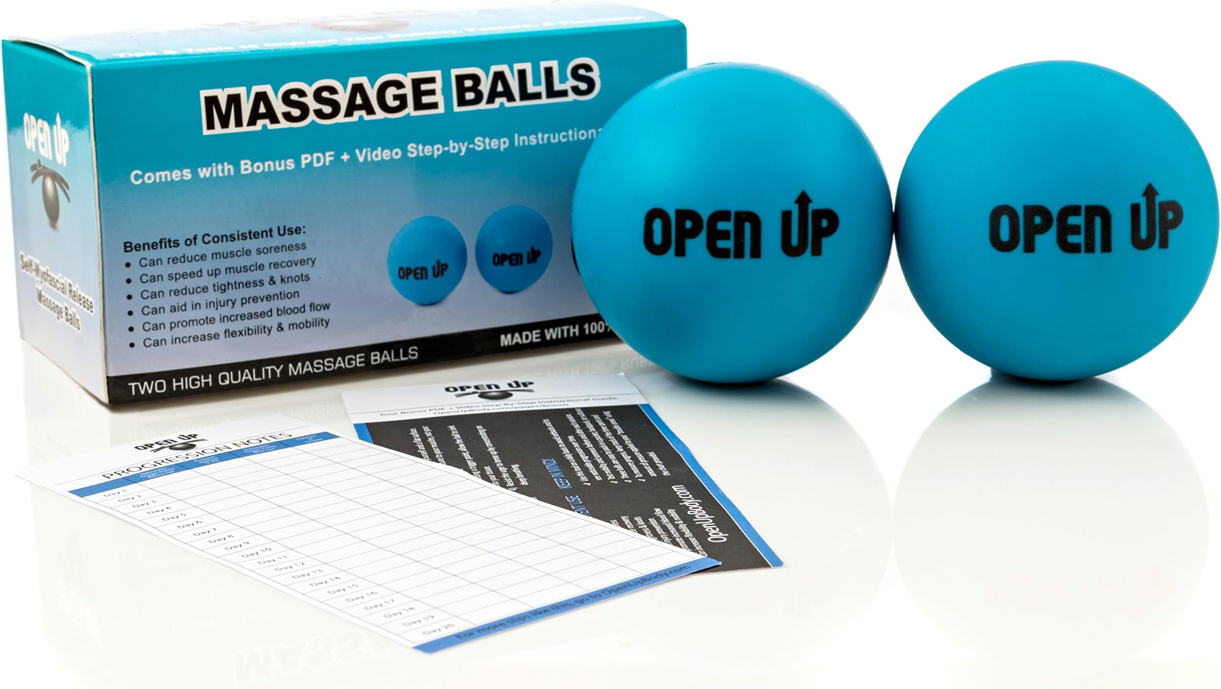 Open Up Body Massage Balls: The Trigger Point Tool for Tight Muscles, Mobility, Flexibility, Stress Relief, Myofascial Release, and Poor Posture