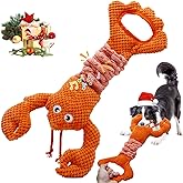 YZHDUXIU Tug of War Dog Toy, Squeaky Dog Toys Interactive Lobster Puppy Toys with Crinkle Paper to Keep Them Busy
