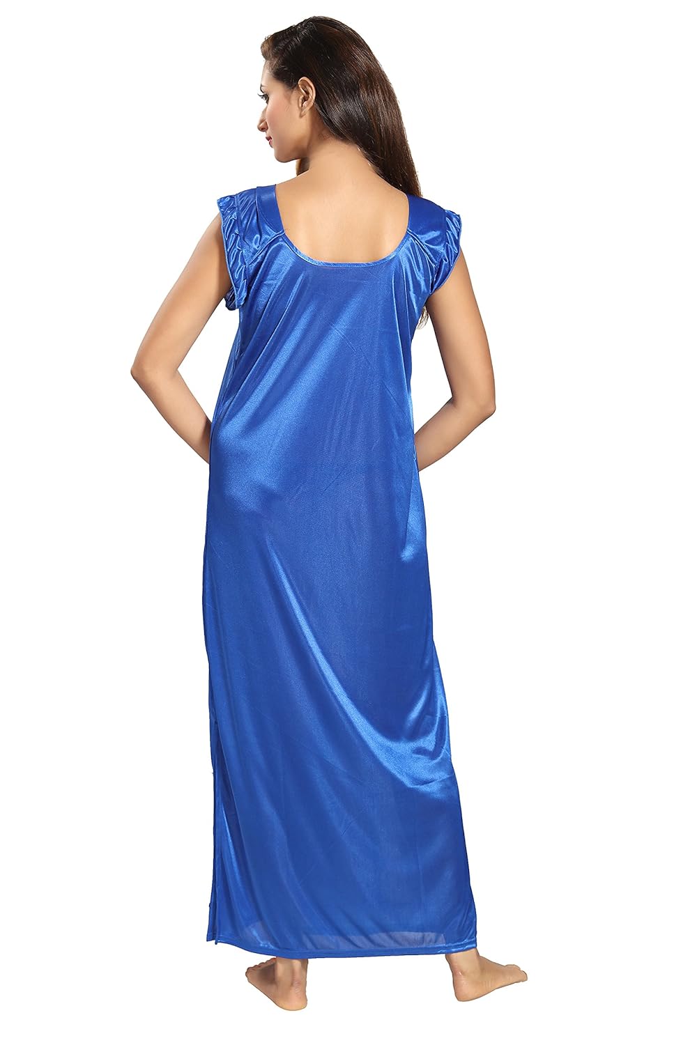 noty women's satin nighty - 2 pc- nighty with robe