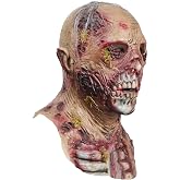 Spooktacular Creations Halloween Scary Zombie Head Mask, Horror Moss Biochemical Monster and Creepy Latex Zombie Mask for Adult Halloween Cosplay Costumes Accessory Party Dress Up Multicolor