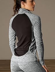 icyzone Women's Workout Yoga Track Jacket 1/2 Zip