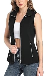 MISS MOLY Women's Lightweight Vest Casual Zipper