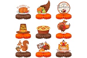 KatchOn, Thanksgiving Centerpieces for Tables - Pack of 9 | Thanksgiving Table Decorations | Thanksgiving Decorations for Table | Friendsgiving Party Decorations, Harvest Decorations